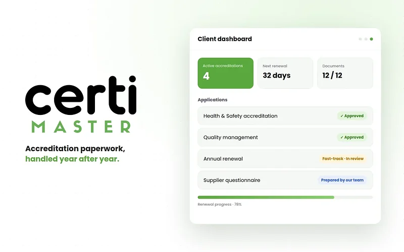 Certimaster Dashboard: Accreditation management, year after year